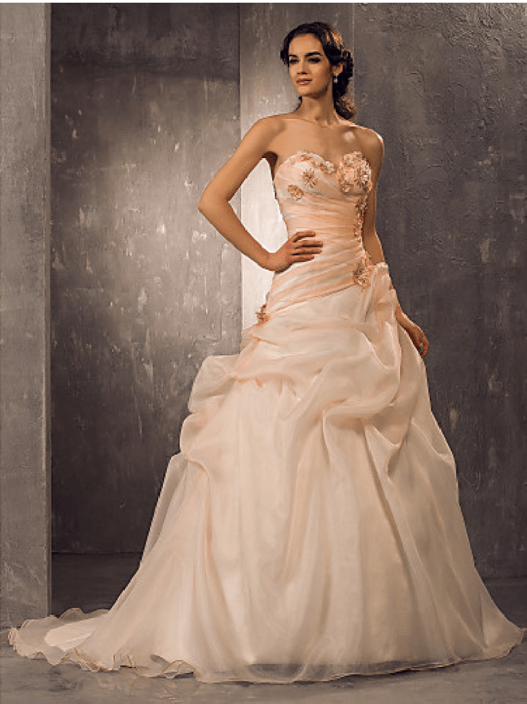 vestido de novia organza