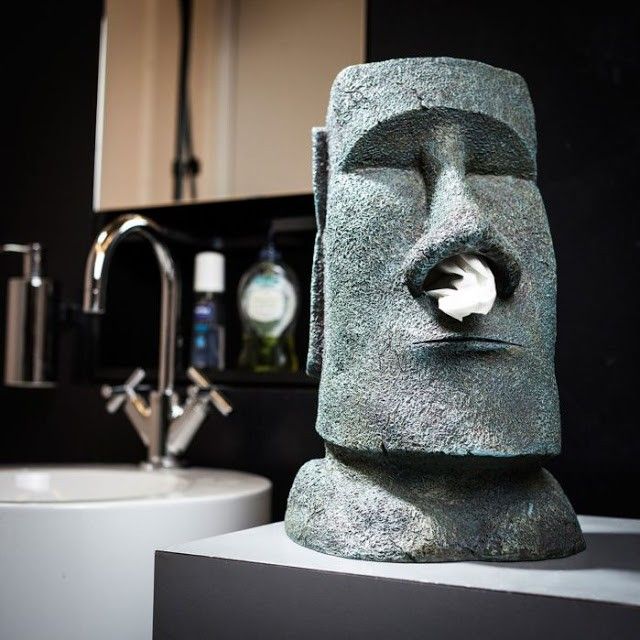 distribuidor pañuelos estatua Moai