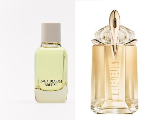 Zara bloom breeze equivalencia de Alien Goddess de Mugler