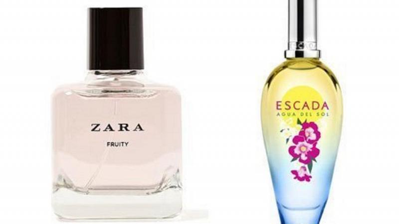 Perfume Fruity de Zara es la equivalencia de Agua del sol de Escada