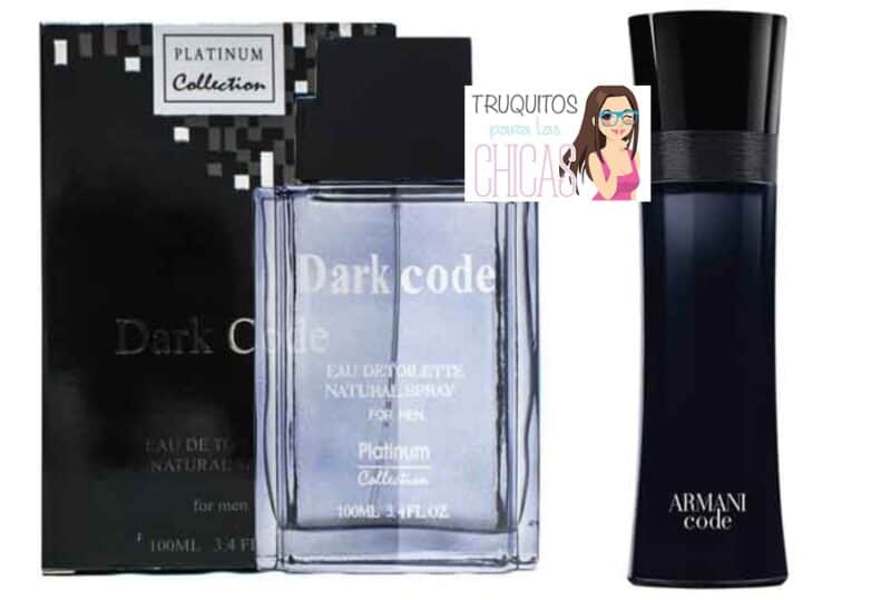 Perfumes lidl equivalencias. Dark Code es el clon de Lidl de Armani Code