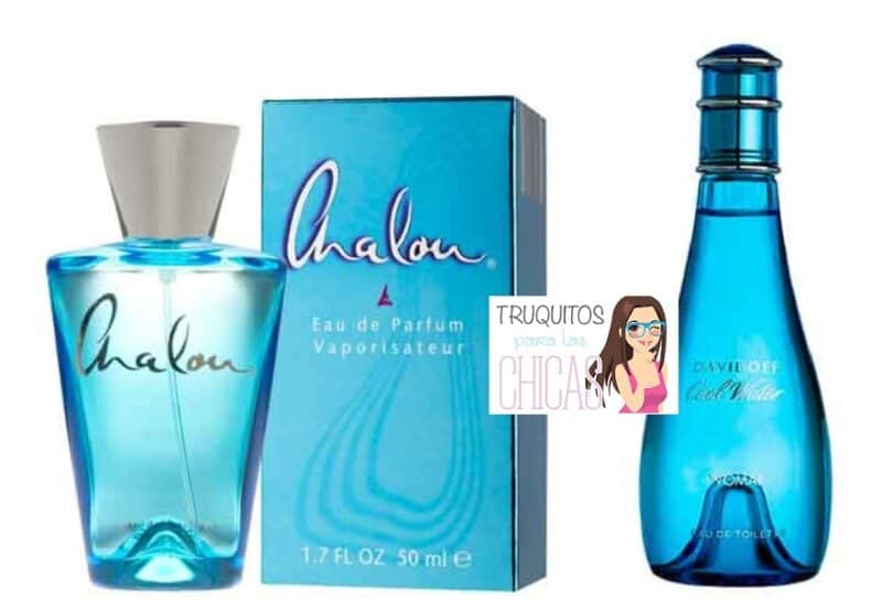 Chalou Azul y su clon Cool Water de Davidoff Woman