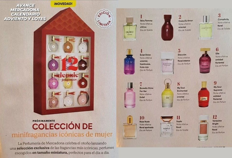 calendario adviento perfumes mercadona 2024