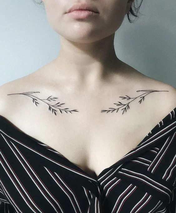tatuaje hojas finas