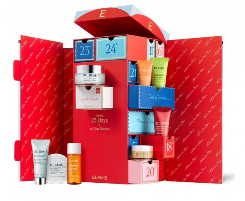 calendario de adviento de cremas y cosmética de la marca Elemis