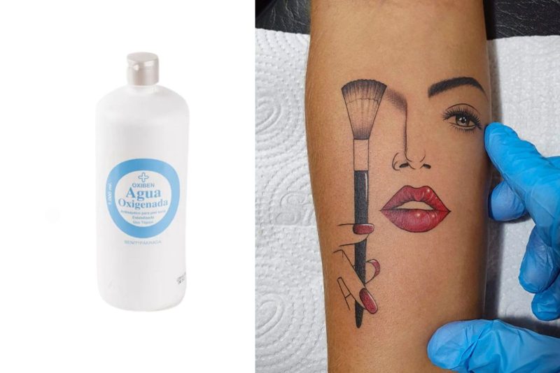eliminar tatuaje agua oxigenada