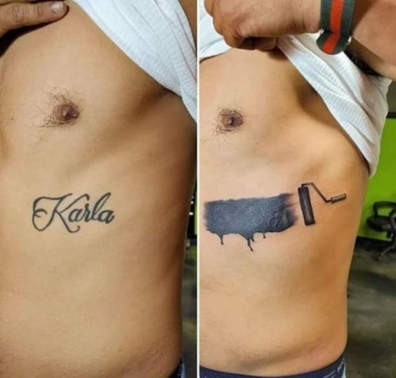 tatuaje para tapar nombre tatuado